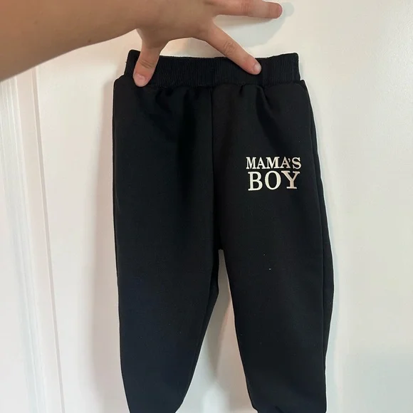 Mama's Boy Black Toddler Sweatshirt Set - Picture 5 of 6